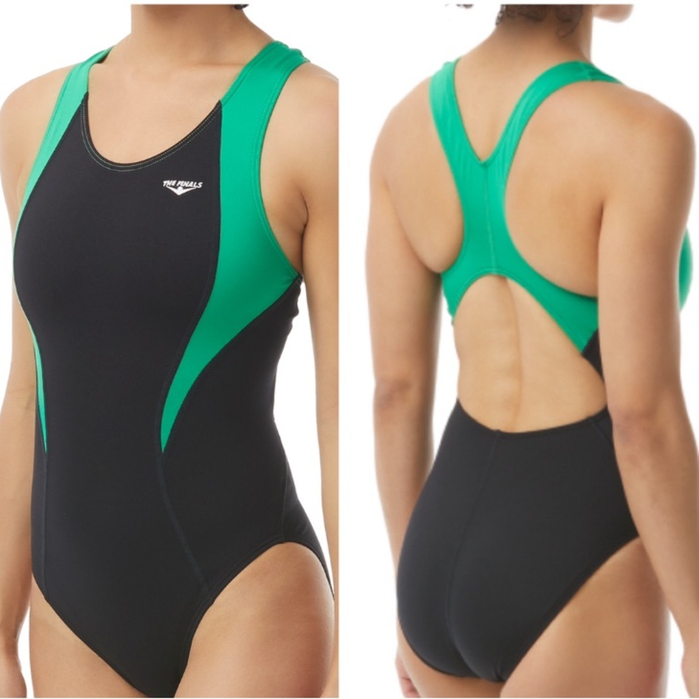 NWT The Finals SZ 32 XS Surf Splice Racerback Swimsuit